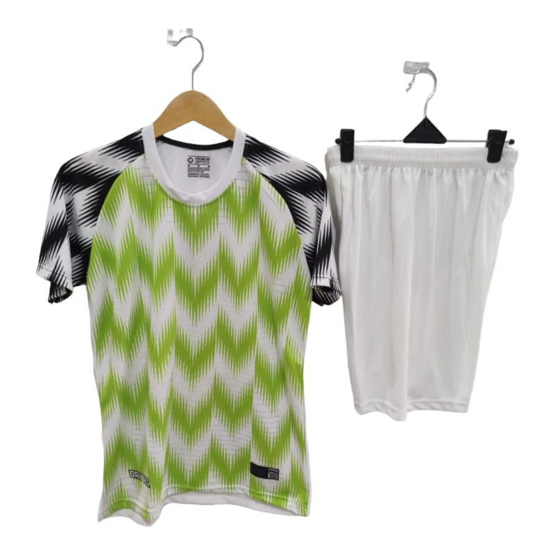 Jersey | setelan Jersey futsal Sublim 003 dewasa m l xl hijau Lis hitam realpict