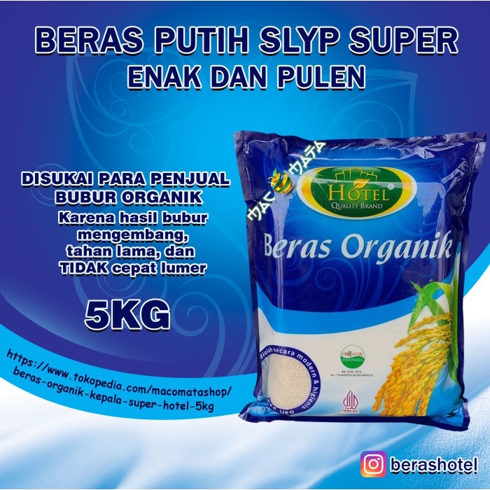 

Beras Organik Kepala Super HOTEL 5Kg