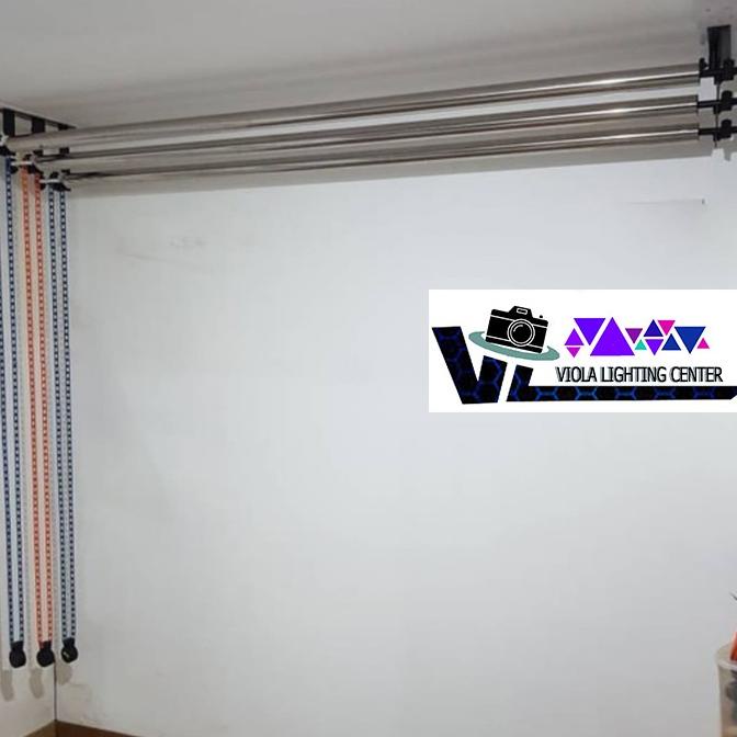Expander Kit 6 Set Komplit With Bar Background Stand Backdrop Tiang