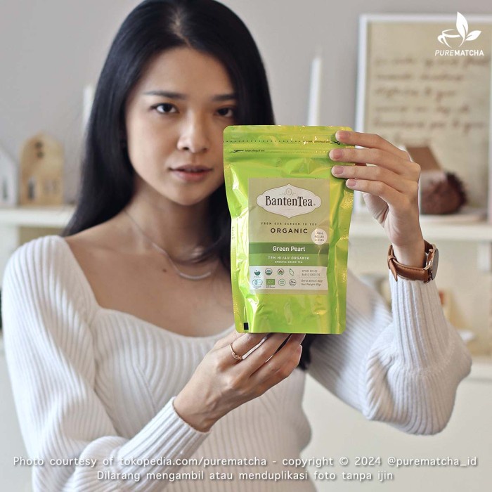 TEH HIJAU ORGANIK HARENDONG INDONESIAN ORGANIC GREEN TEA BANTENTEA 80G