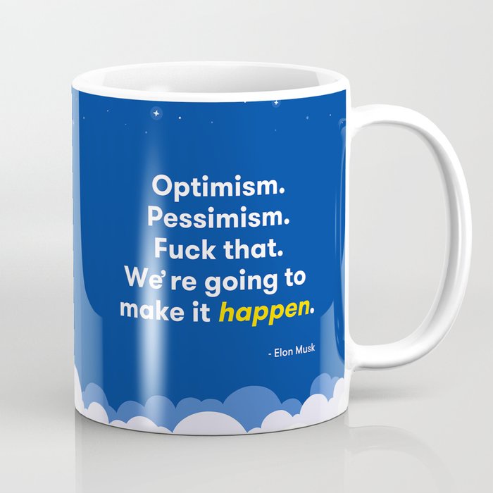 Cangkir Kopi Kutipan Optimisme Elon Musk