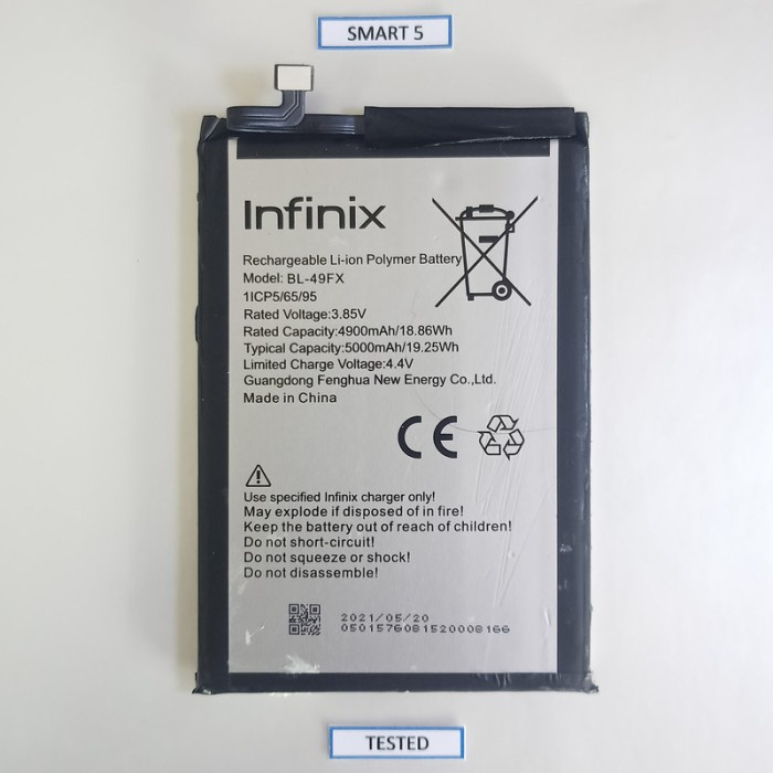 BATERAI BATERAY BATRAI INFINIX SMART 5 ORIGINAL COPOTAN