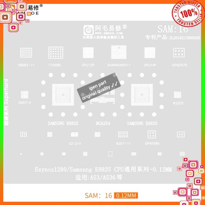 Plat Cetakan Exynos1380 E8825 Cpu Samsung Sam16 Amaoe Bga
