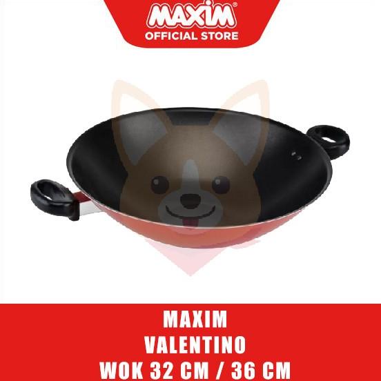 Maxim Valentino Wok Atau Wajan Pengorengan Anti Lengket Uk 30 / 36