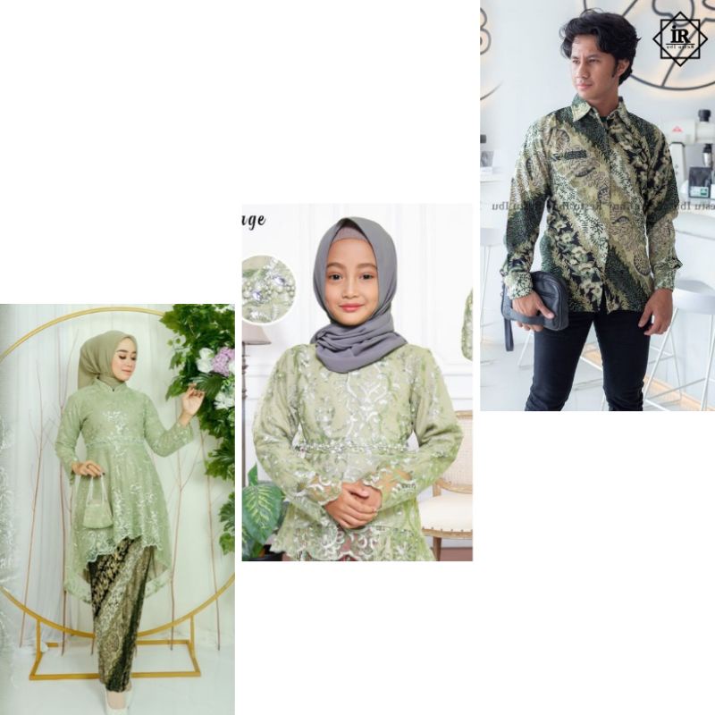 COUPLE KEBAYA MODERN-SET KEBAYA LESTI SARIMBIT-COUPLE KEBAYA IBU ANAK KEMEJA BATIK