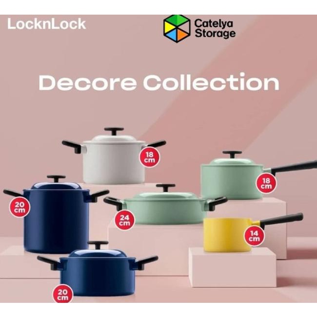 Lock N Lock Original Decore Wok & Fry Pan Wajan Anti Lengket