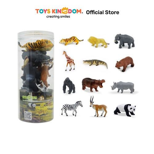 Recur Set 12 Pcs Miniatur Wild Animals Ready
