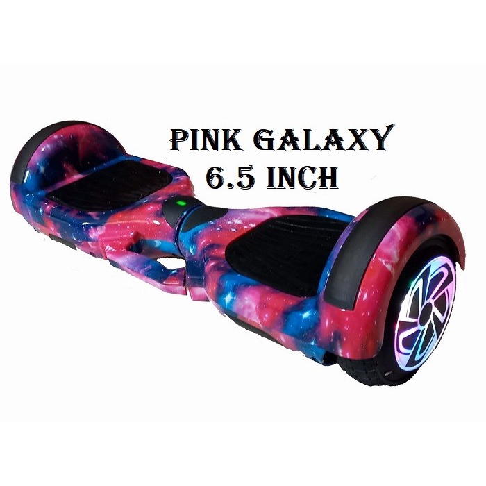 {SimpatiShop} Smart Wheel Balance LED 65 inch  7 inch Model Hoverboard - Pink Galaxy Murah