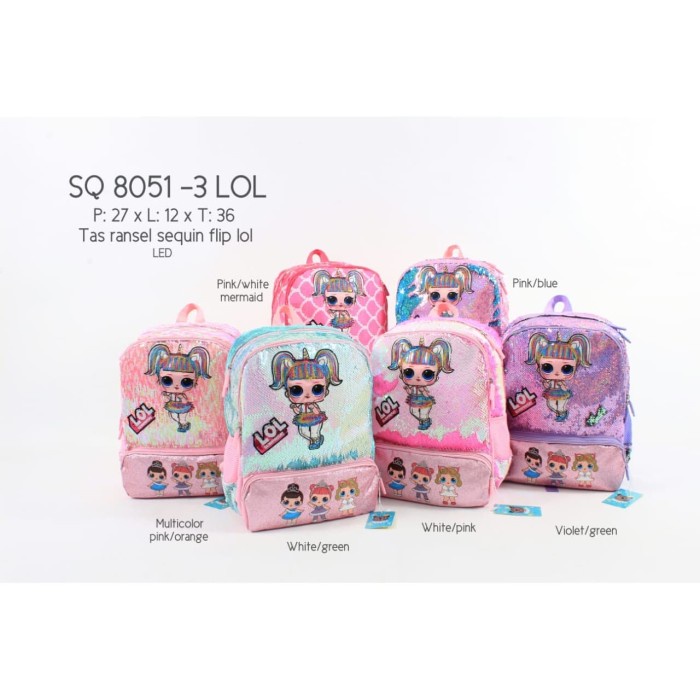 TAS LOL LED SEQUIN BUNNY IMPORT BISA MENYALA