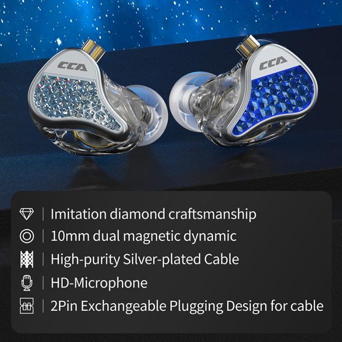 Cca Lyra In Ear Metal Earphone With Mic - Garansi Resmi