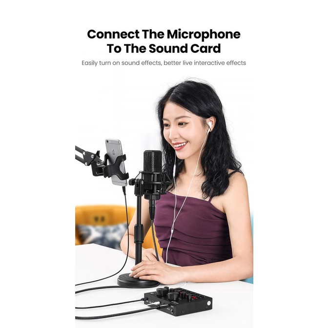 Ugreen Kabel Xlr Karaoke Microphone Male To Female, Male To Jack 3.5Mm - Xlr To 3.5Mm,2 Meter