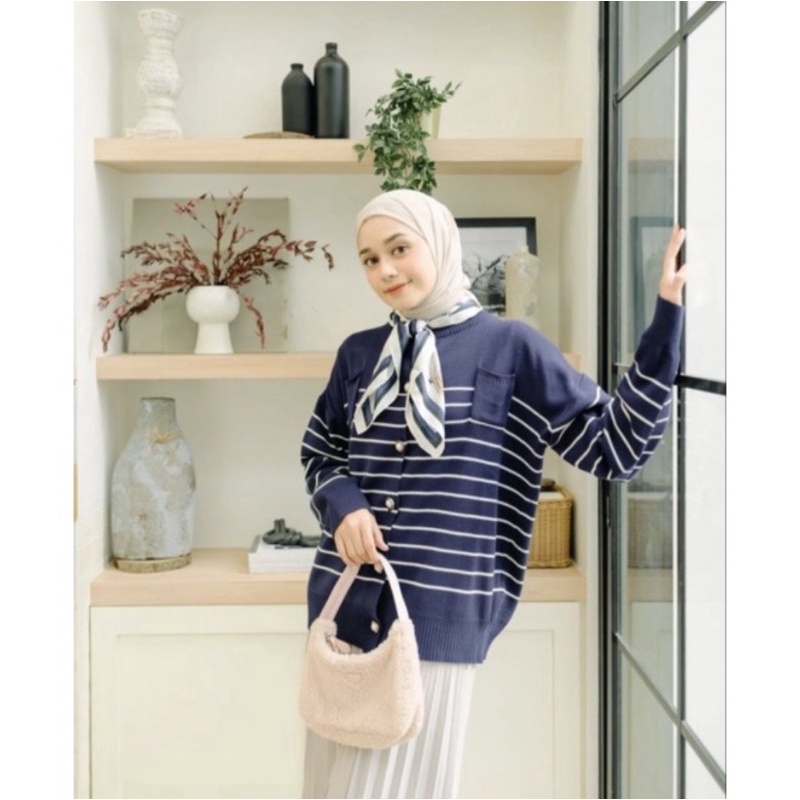 PRELOVED - HAIDEEORLIN LINEA CARDIGAN NAVY