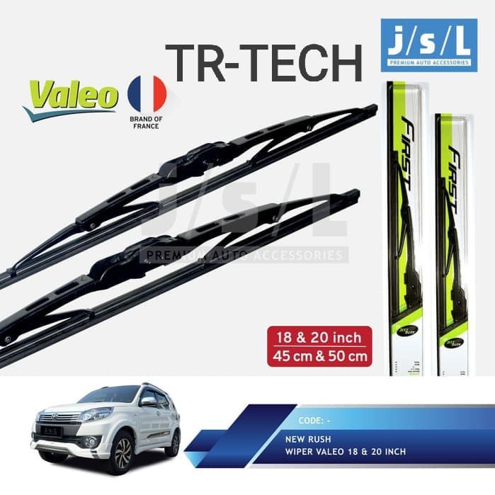 Wiper Valeo new rush Standar besi / wiper rush kiri, kanan star
