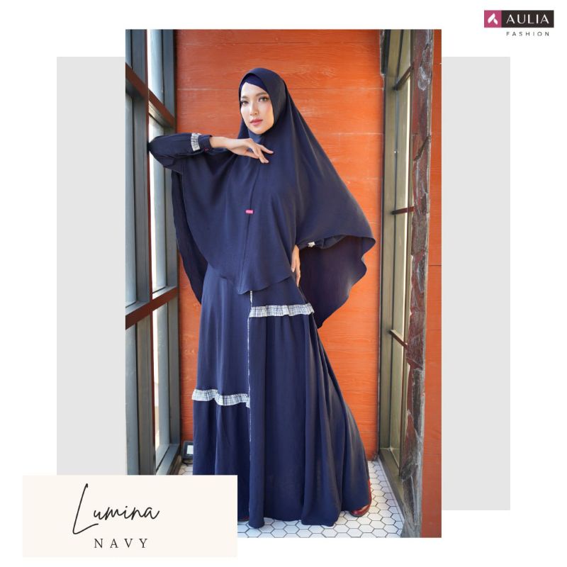 SET GAMIS SYARI ORIGINAL AULIA FASHION LUMINA NAVY
