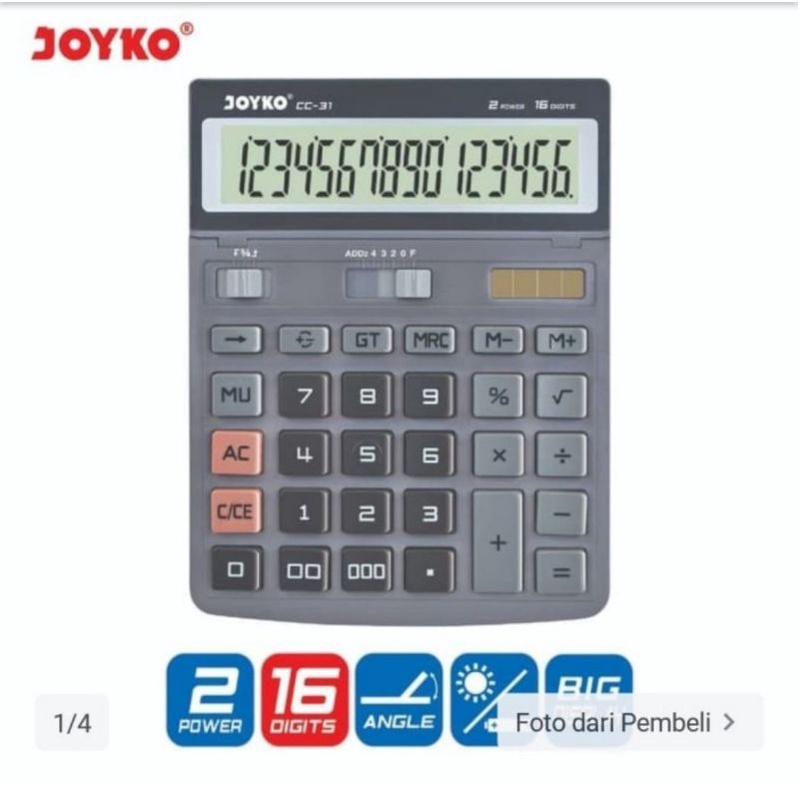 

Kalkulator Joyko Cc-31 16 Digit (1Pcs)