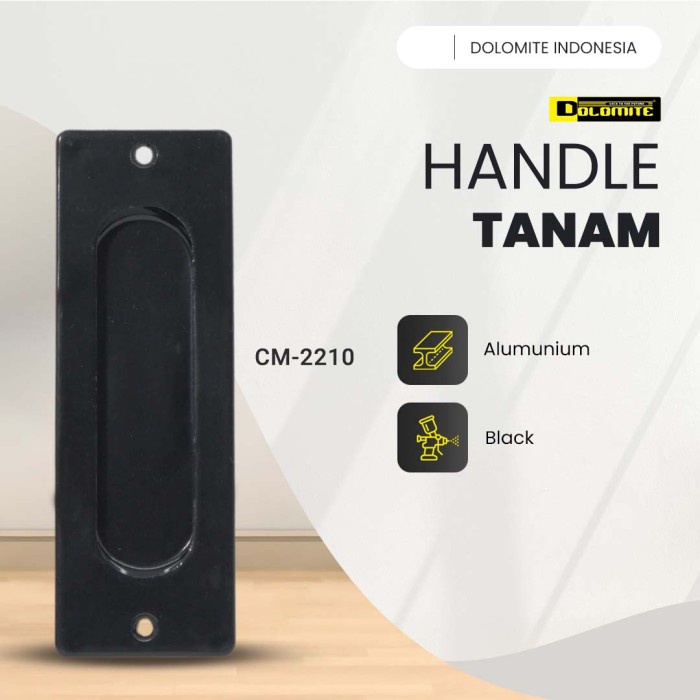 Commen tarikan handle pintu geser sliding kotak hitam black 2210