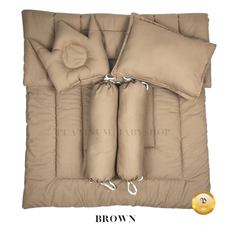Platinum Bedcover Bayii Set Bahan Katun Selimut Bantal Guling  Alas Tidur Bayi (BEDSET POLOS)