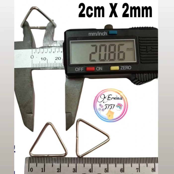 

ring segitiga 2cm / ring tas segitiga 2cm x 2mm / 100pcs