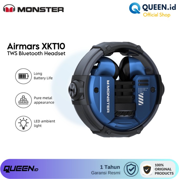 Monster Xkt10 Tws True Wireless Earbuds Headset Bluetooth Hifi Sound