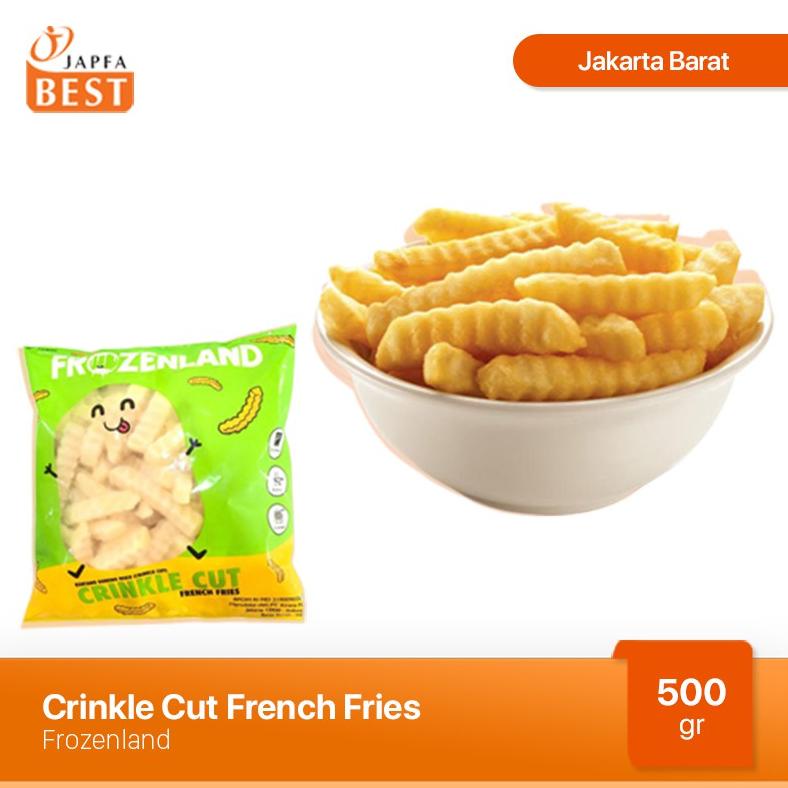 

| kentang goreng / crinkle cut french fries frozenland 500 gr