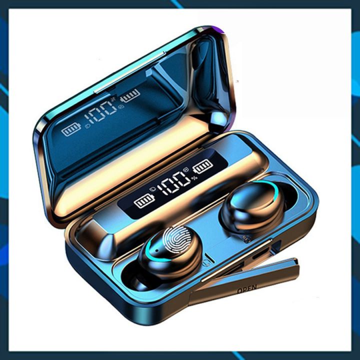 TWS F9 Headset Bluetooth 5.0 9D HIFI Full Bass Stereo Noise Reduction Wireless Earphone With Mic