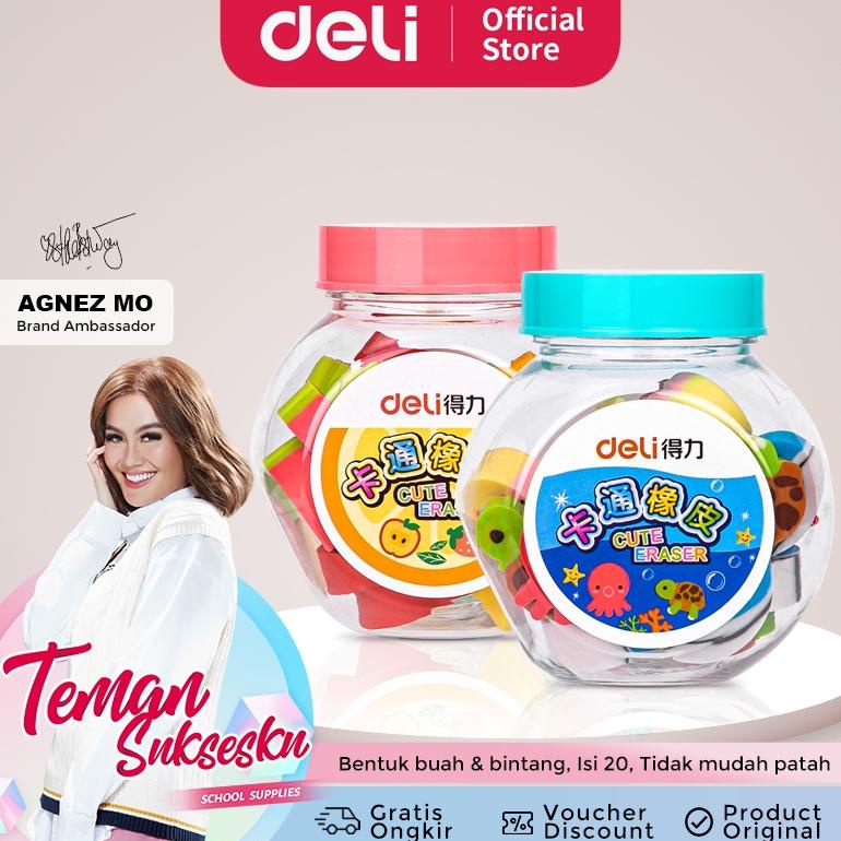 

Deli School Eraser / Penghapus Hapusan Buah dan Binatang Lucu isi 20 7533