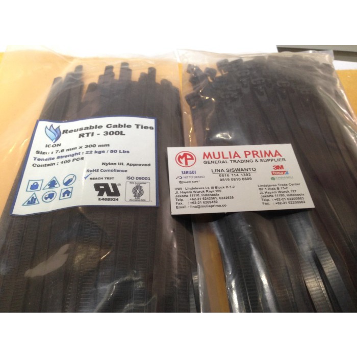 

Kabel Tis / Kabel Ties / Cable Tis Reusable 300Mm X 7,6Mm Terbaru