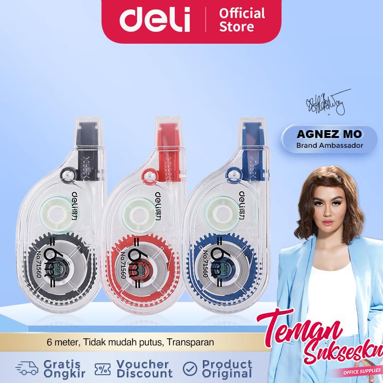 

Deli Pita Koreksi / Tip-eks Kertas / Correction Tape 6 Meter Mini dan Portable 71560