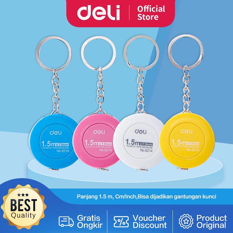 

Deli Meteran Mini Plastik bahan pita fiberglass tidak mudah kerut dan tahan lama 1,5M E8214