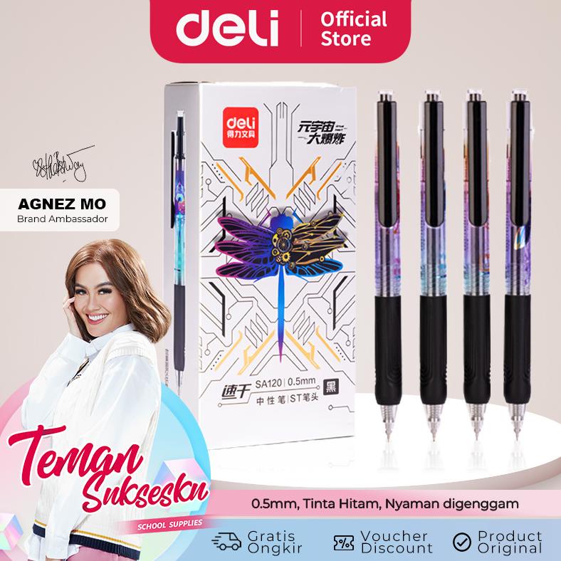 

Deli Pulpen Gel / Gel Pen 0.5mm Transparan SA120 1 pcs