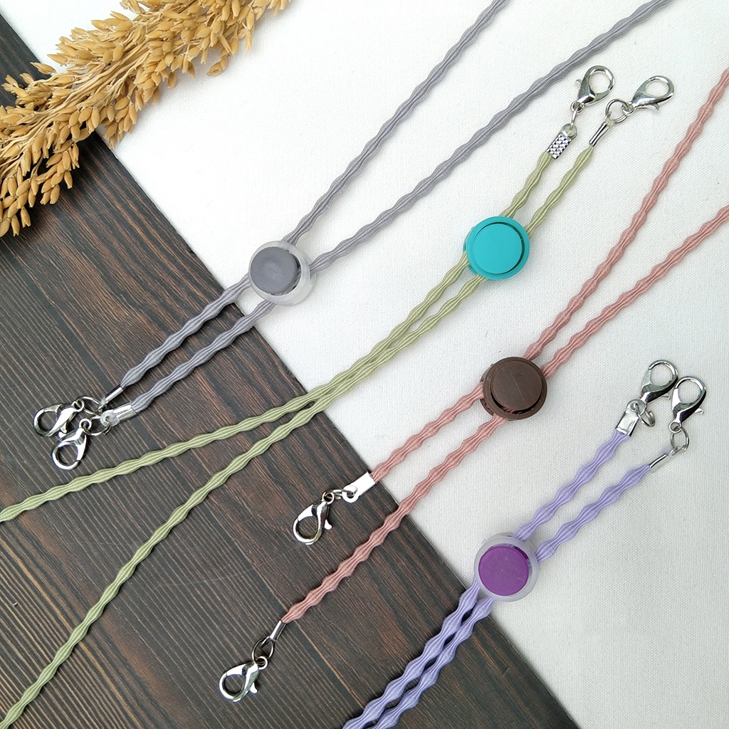 KALUNG MASKER POLOS PENGAIT KOKOT BESI - STRAP MASK TALI ULIR PADI ADJUSTABLE UDANG BESI MURAH