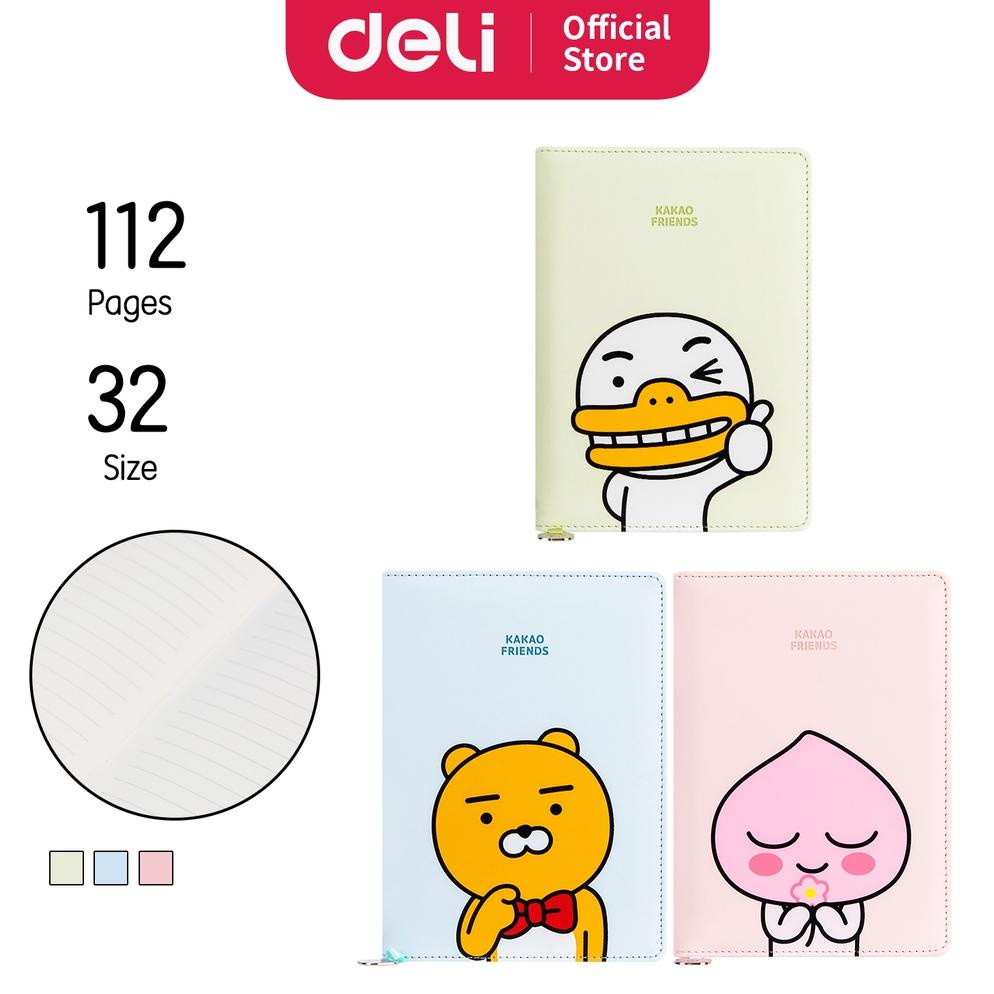 

Deli Buku Tulis Seri KAKAO Friends 32K 112 Sheets 3 Warna, Tahan air, Ada Penanda Buku 22252