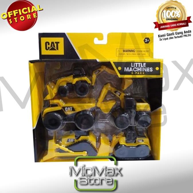 Toy State Mini Machines CAT 5 pack caterpillar mainan mini alat berat