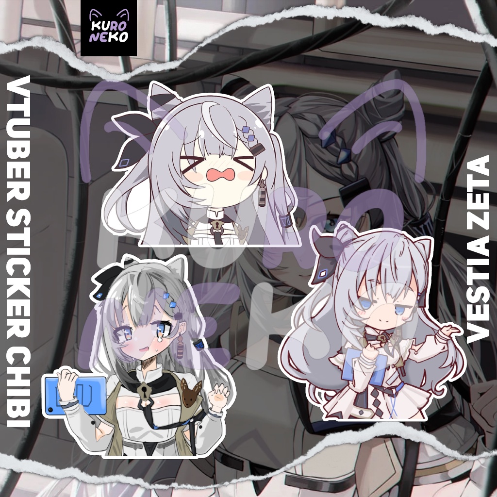 STICKER VTUBER VESTIA ZETA CHIBI