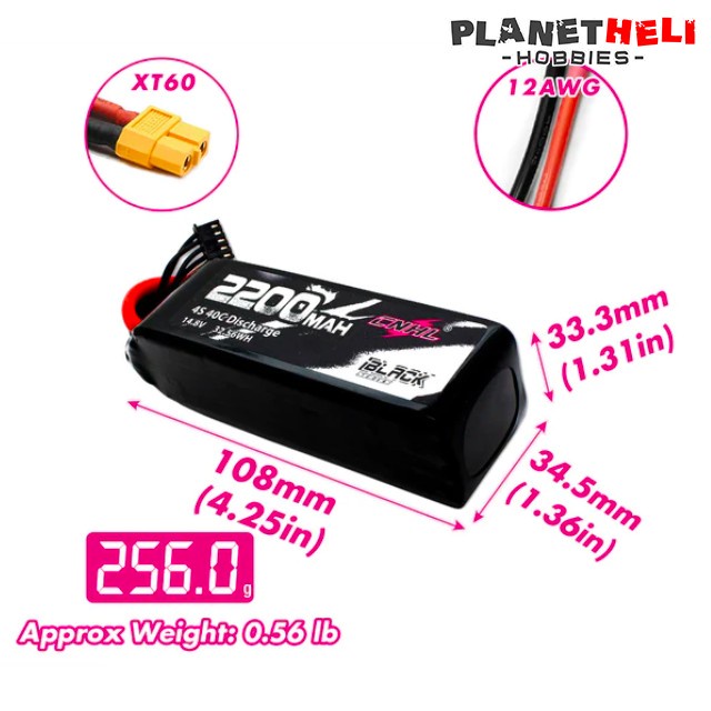 Cnhl Black Series 2200Mah 4S 14.8V 40C Lipo Battery