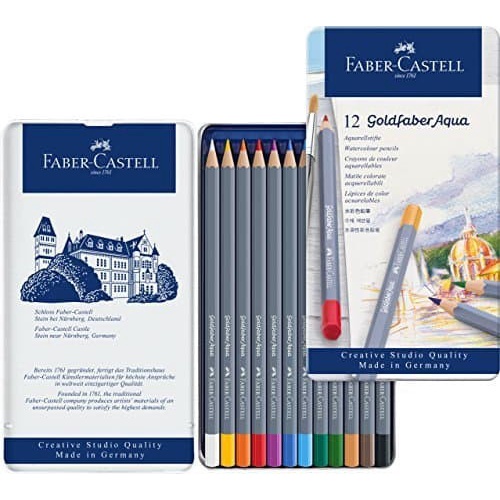 

Terlaris Faber Castell Goldfaber Aqua Watercolour Pencils Tin Set 12