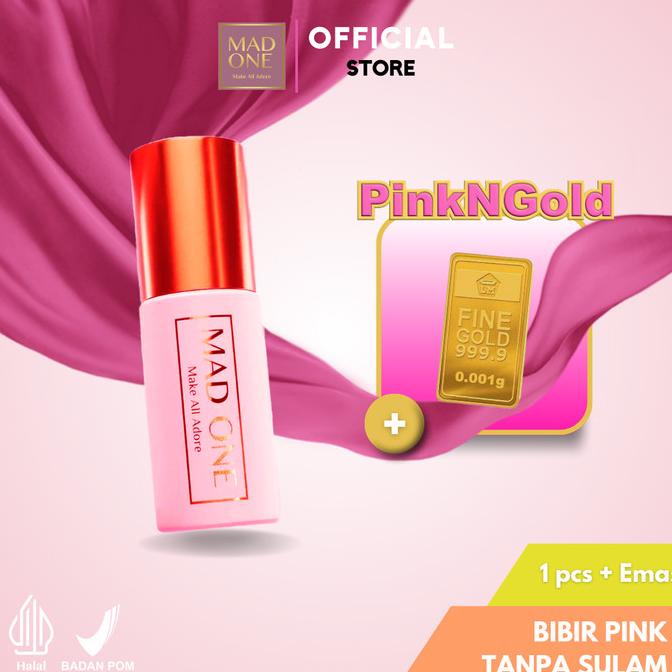 [ Free Mini Gold ] Mad One Lip Serum | Aplikator roll on pertama
