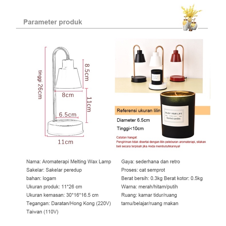 Eyre Meleleh Lilin Lampu Kreatif Kecil Lampu Aromaterapi Lilin Aroma Meleleh Lilin Lampu Hangat