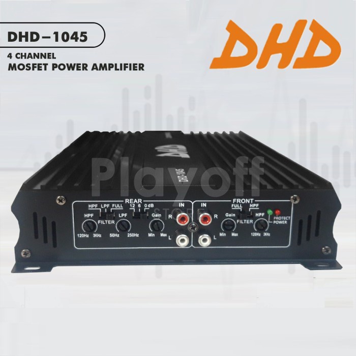 NEW DHD POWER AMPLIFIER 4 CHANNEL / DHD - 1045 AUDIO MOBIL ORIGINAL TERBARU