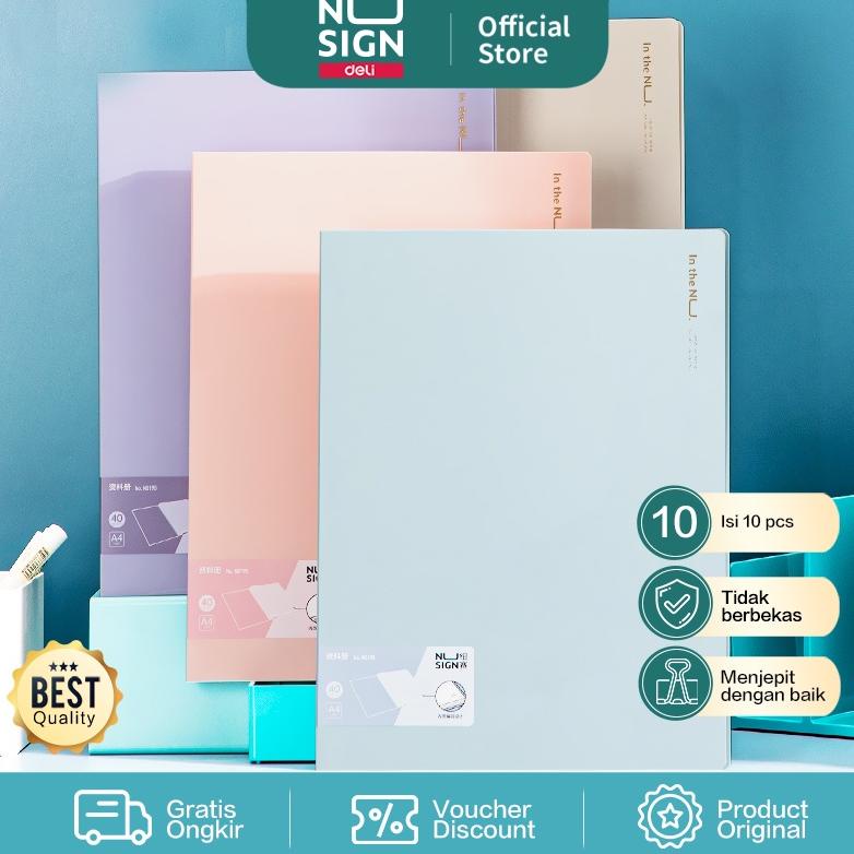 

Deli Nusign Display Book A4/ 40 page Warna Pastel Serbaguna Design Simple dan Elegant NS195