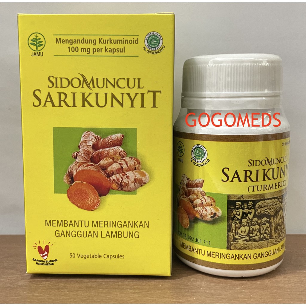 

Sidomuncul Sari Kunyit Tumeric Isi 50 Kapsul