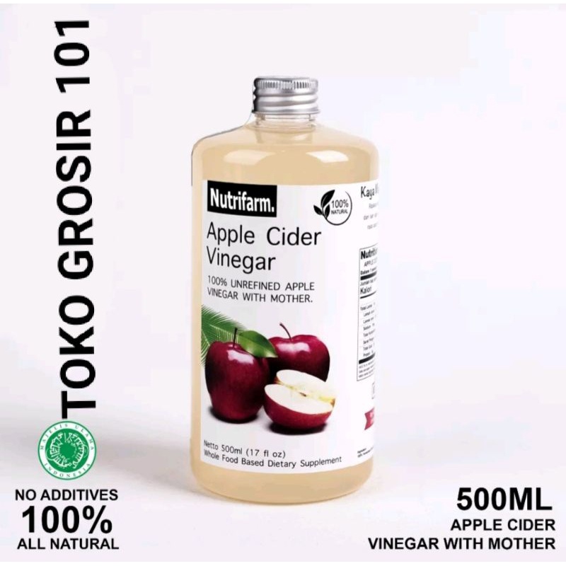 

Cuka Apel Organik 500Ml / Cider Vinegar / Cuka Sari