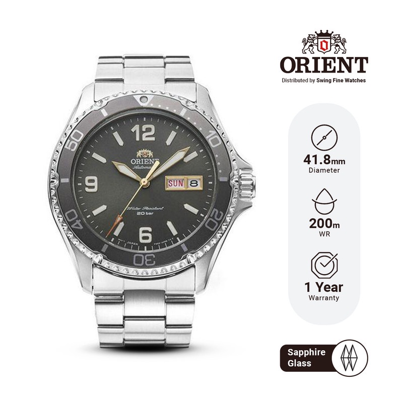 Jam Tangan ORIENT RA-AA0819N Kamasu Mako III Automatic Sapphire Glass Stainless Steel Original