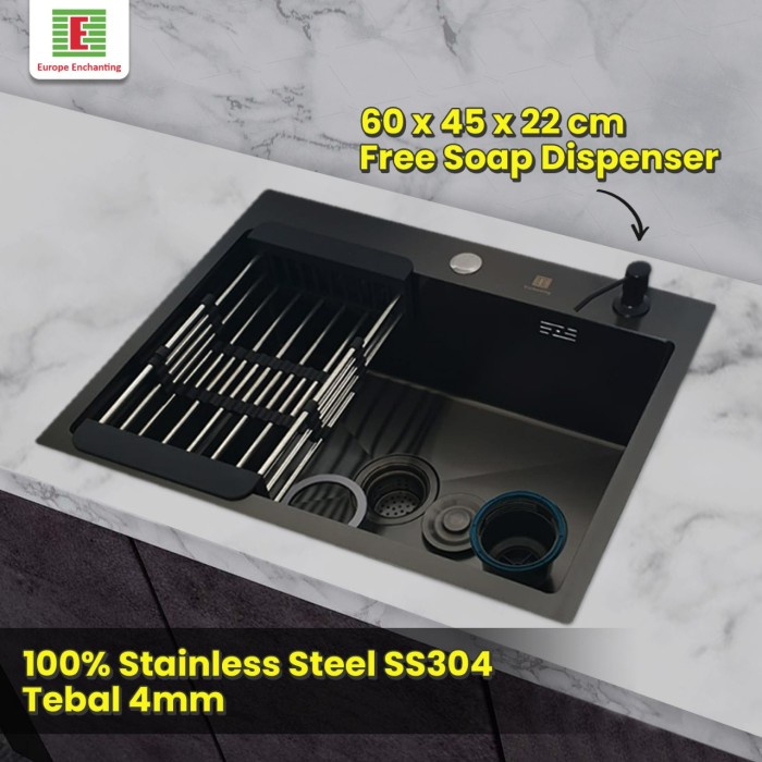 KITCHEN SINK / BAK CUCI PIRING STAINLESS EUROPE ENCHANTING E1078