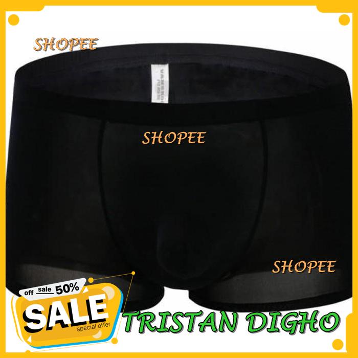 MEN BOXER BELALAI PRIA CELANA DALAM BELALAI PRIA BLACK VANSKOOS BEST QUALITY 