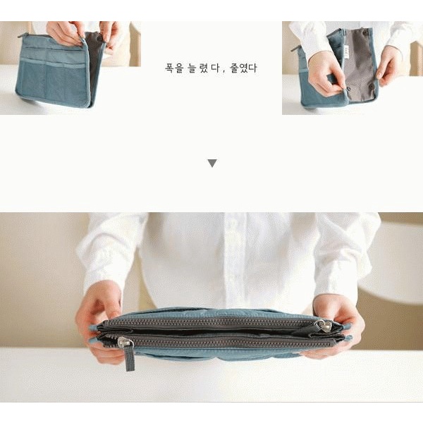 Murah Dual Bag in Bag Organizer Korean Style Tas organizer dalam Tas NON COD