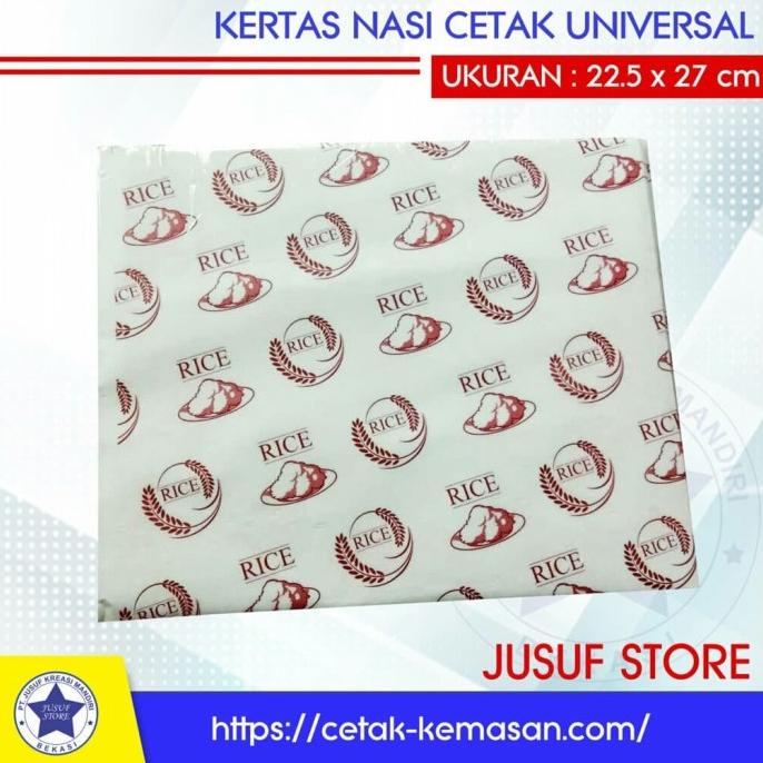 

Kertas Nasi/ Paper Wrap Foodgrade Cetak Universal