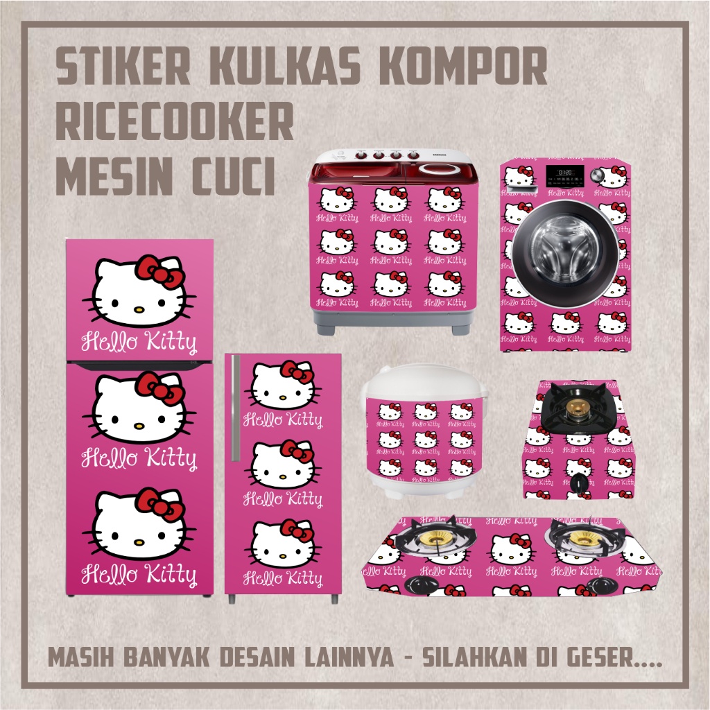 Stiker Mesin cuci 1 2 tabung Sticker Ricecooker ukuran kecil besar  Stiker Kulkas Stiker Kompor