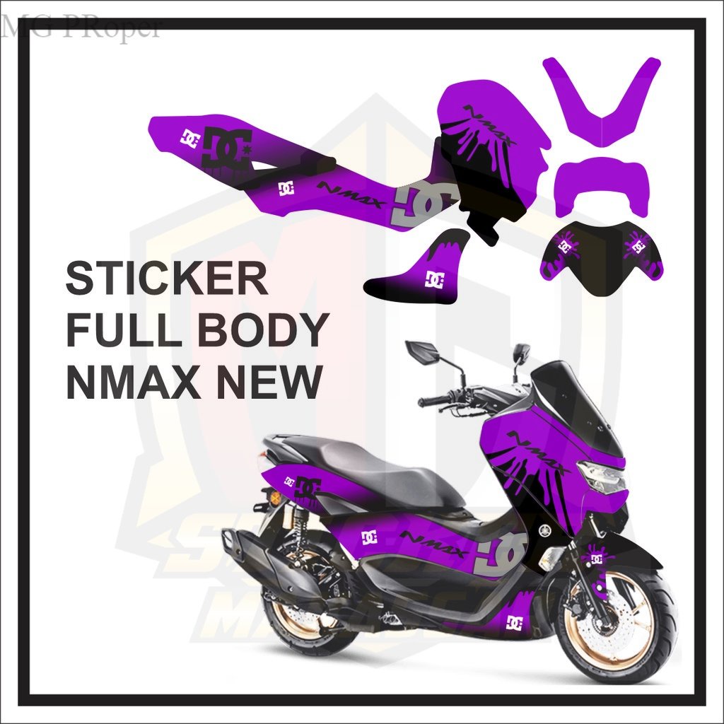 Striping Stiker Motor NMAX NEW Full Body  NMAX Baru  Garis Hijau dan Hitam  Bisa Request dan COD
