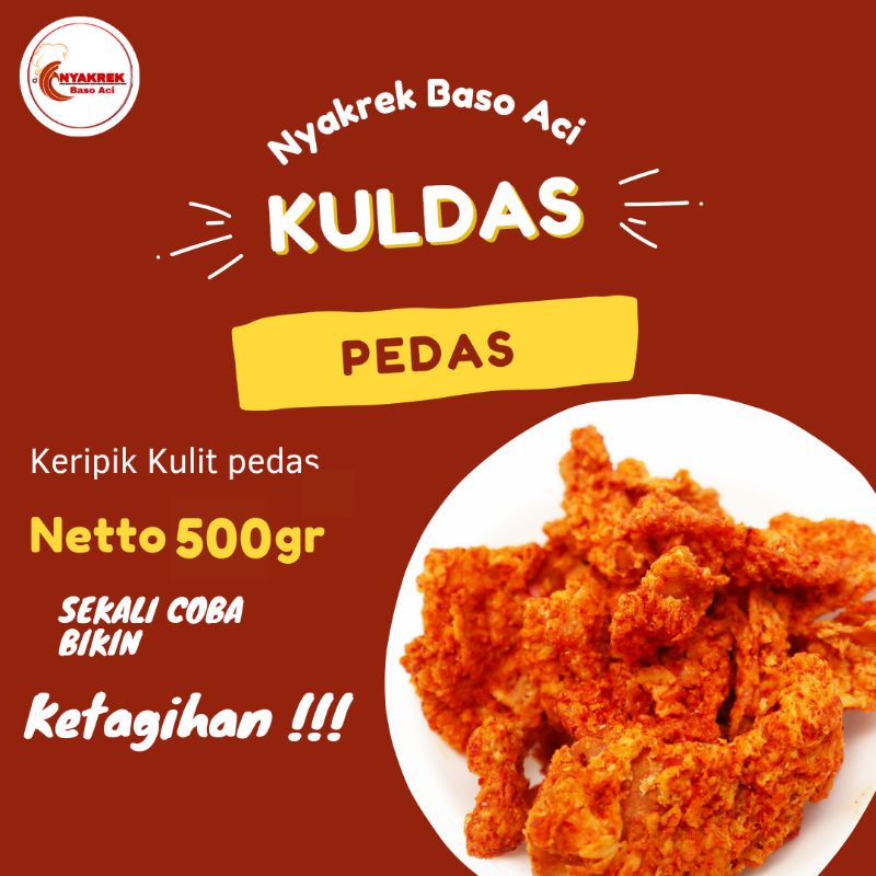 

[500 Gr] Kuldas - Keripik Kulit Pedas Crispy Ukuran 500Gr (1/2 Kg)